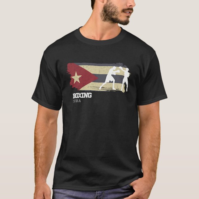Boxing Cuba Combat Sports Fighter Boxing T Shirt (Framsida)