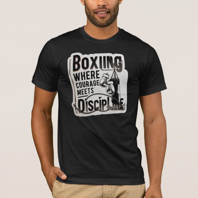 Boxing där mod möter disposition 2 t shirt (Framsida)