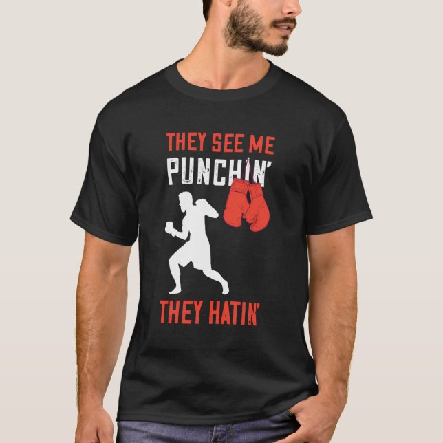 Boxing De Se mig Slå Boxer Boxing Handskar Ki T Shirt (Framsida)