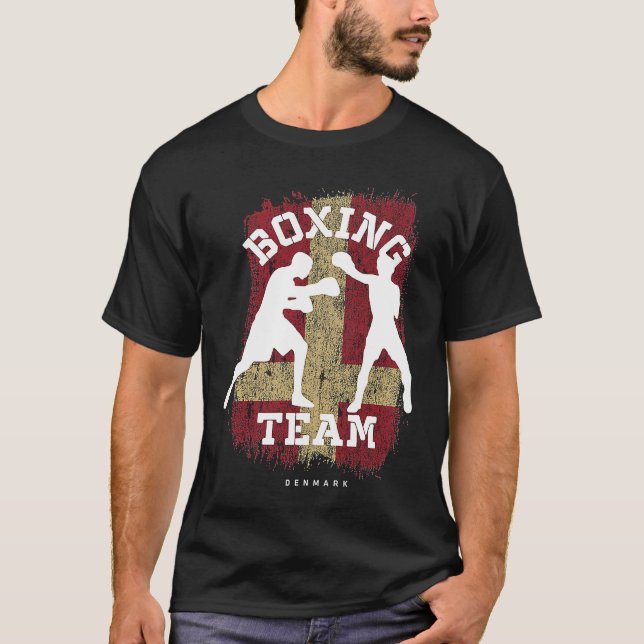 Boxing Denmark Combat Sports Fighter Boxing T Shirt (Framsida)