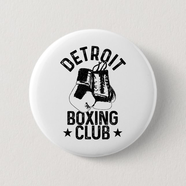 Boxing Detroit Michigan Martial Arts Boxer 1 Knapp (Framsida)
