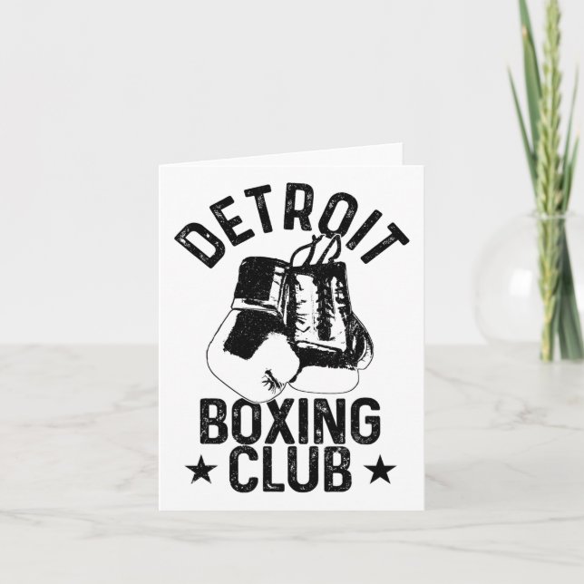 Boxing Detroit Michigan Martial Arts Boxer 1 Kort (Framsida)
