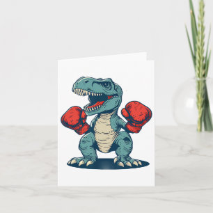 Boxing Dinosaur Boxer Dino Kickboxing T-rex Boxing Kort