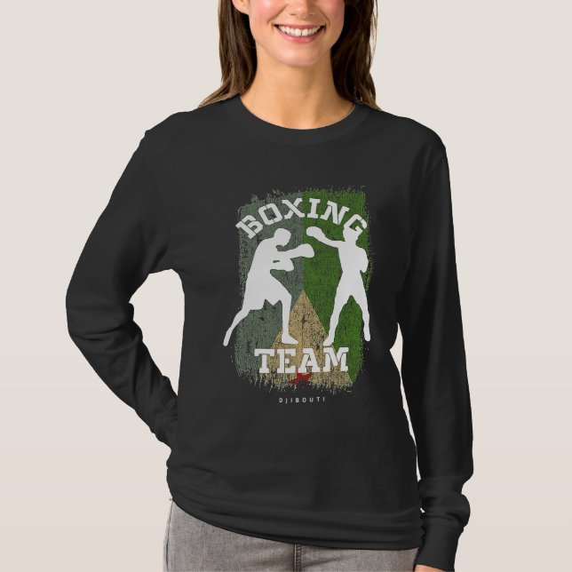 Boxing Djibouti Combat Sports Fighter Boxing T Shirt (Framsida)