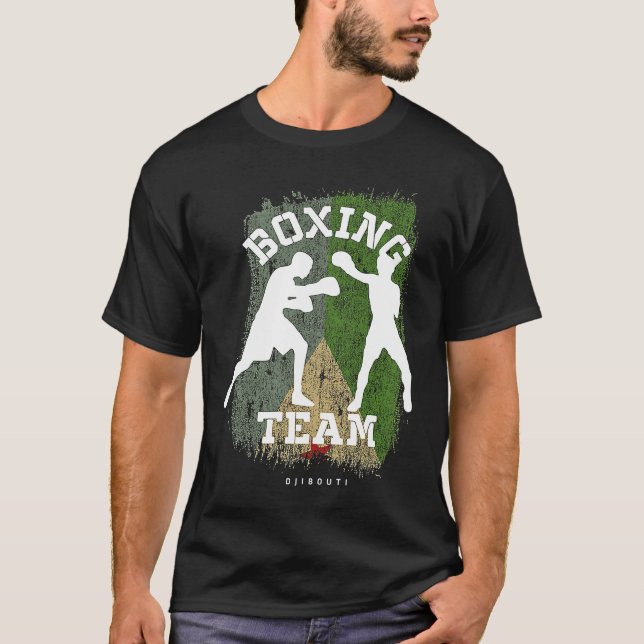 Boxing Djibouti Combat Sports Fighter Boxing T Shirt (Framsida)