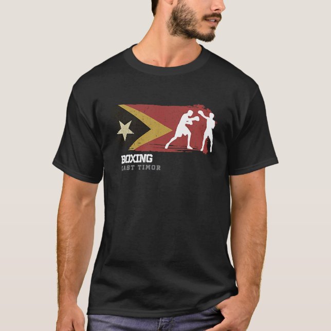 Boxing East Timor Combat Sports Fighter Boxing T Shirt (Framsida)