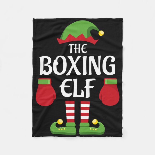 Boxing Elf Family Matching Group-julboxare Fleecefilt (Framsidan)
