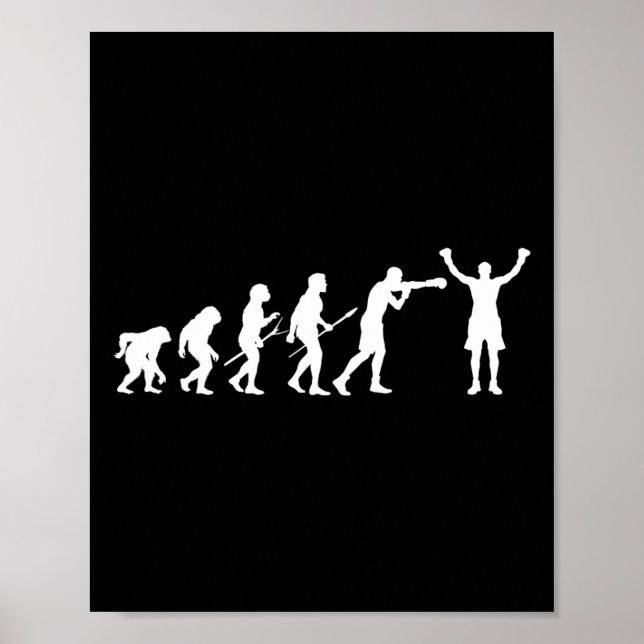 Boxing Evolution - Boxing Älskare Boxer Kickboxing Poster (Framsidan)