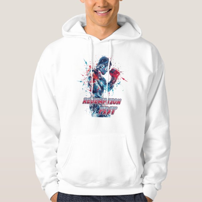 Boxing Fans Graphic and Text Hoodie (Framsida)