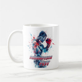 Boxing Fans Graphic and Text Kaffemugg
