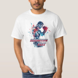 Boxing Fans Graphic and Text T Shirt