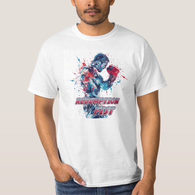 Boxing Fans Graphic and Text T Shirt (Framsida)