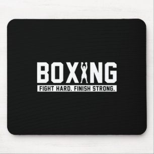 Boxing Fight Hard Avsluta Strong Boxing Quote Gift Musmatta