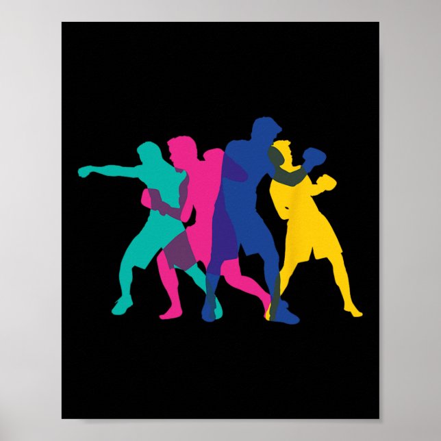 Boxing Fight Mma Kickboxing Fighter Boxer Knockout Poster (Framsidan)