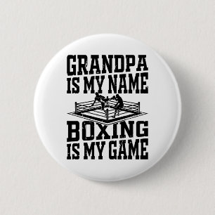Boxing Fighter Boxing Grandpa är min Namn Boxing ä Knapp