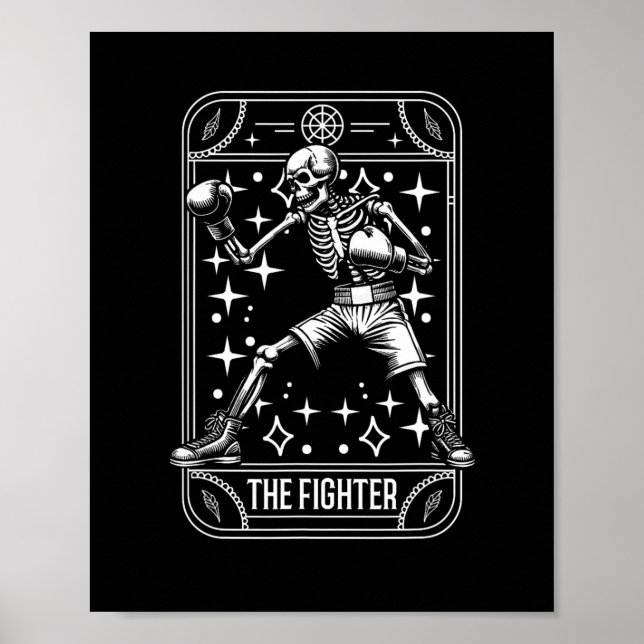 Boxing Fighter - Handskar Sparring Boxer Skeleton  Poster (Framsidan)