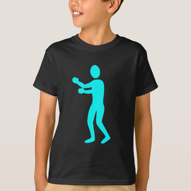 Boxing Figur - Cyan T-shirt (Framsida)