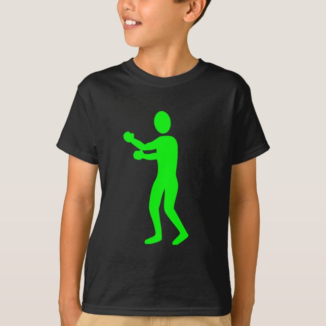 Boxing Figur - Grönt Tee Shirt (Framsida)