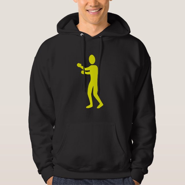Boxing Figur - Gult Sweatshirt Med Luva (Framsida)