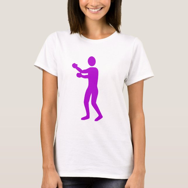 Boxing Figur - Lila T Shirt (Framsida)