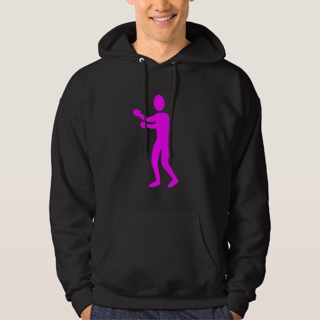 Boxing Figur - Magenta Sweatshirt Med Luva (Framsida)