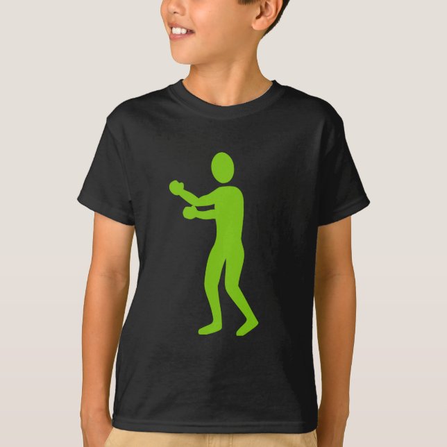 Boxing Figur - Martian Grönt T-shirt (Framsida)