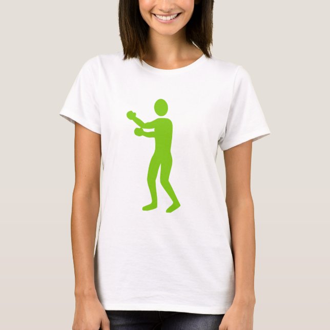 Boxing Figur - Martian Grönt T-shirt (Framsida)