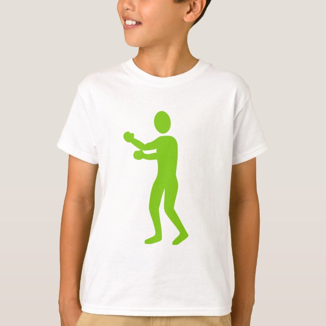 Boxing Figur - Martian Grönt T-shirt (Framsida)