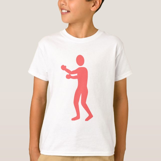 Boxing Figur - Tropisk Rosa T-shirt (Framsida)