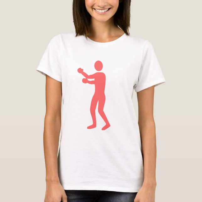 Boxing Figur - Tropisk Rosa Tee (Framsida)