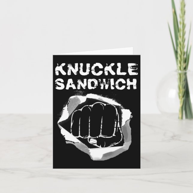Boxing Fist Slå Knuckle Sandwich Boxer Fighter Kort (Framsida)