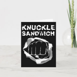 Boxing Fist Slå Knuckle Sandwich Boxer Fighter Kort