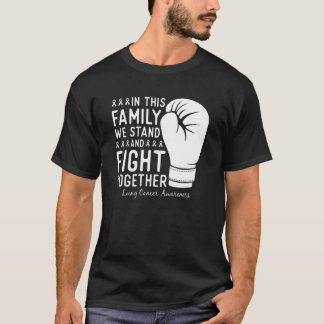 Boxing för Lung Cancer Awareness Fight Family Supp T Shirt