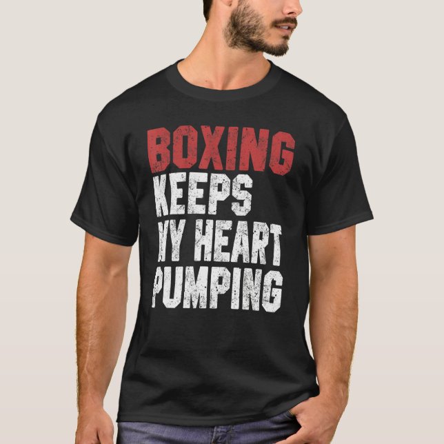 Boxing För manar kvinnor Boxing Behållor Min hjärt T Shirt (Framsida)
