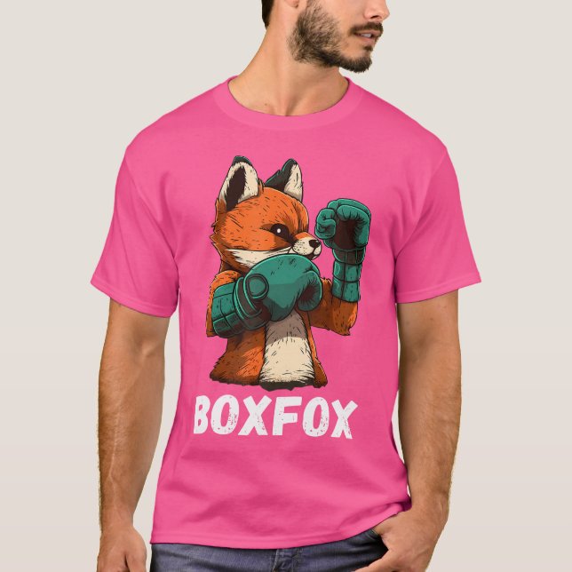 Boxing Fox Boxing Handskar Mma Kickboxer Boxer Kic T Shirt (Framsida)