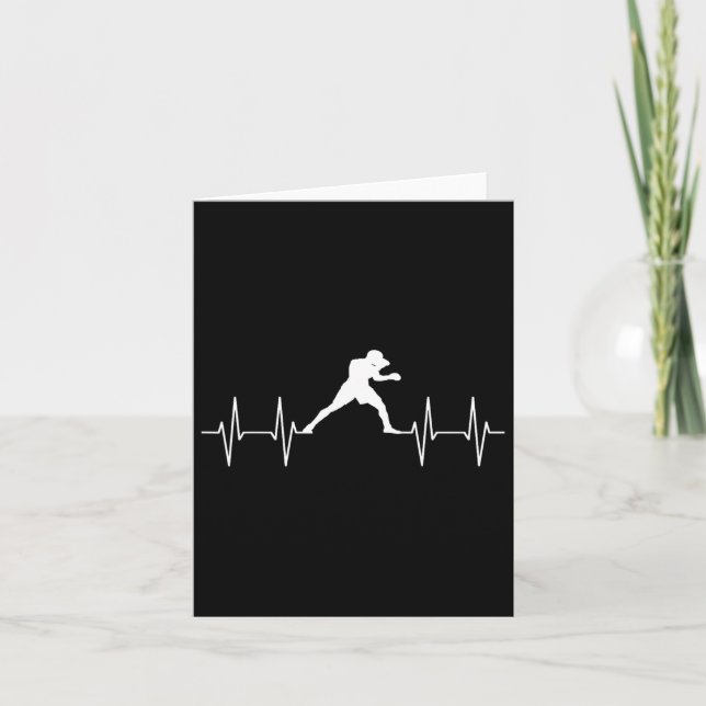 Boxing Funny Boxer Gift-grafik med pulsslag Kort (Framsida)