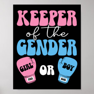 Boxing Gender Visa Idea Party-innehavare av Gend Poster