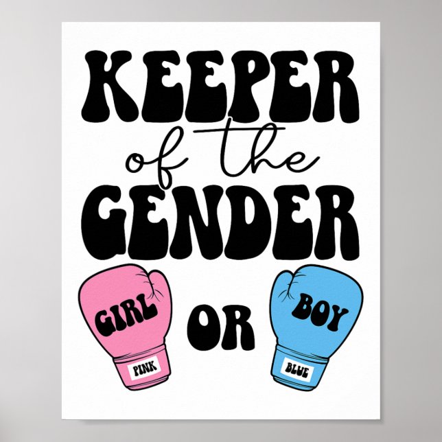 Boxing Gender Visa Idea Party-innehavare av Gend Poster (Framsidan)