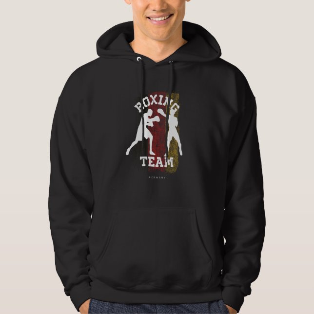 Boxing Germany Combat Sports Fighter Boxing Hoodie (Framsida)