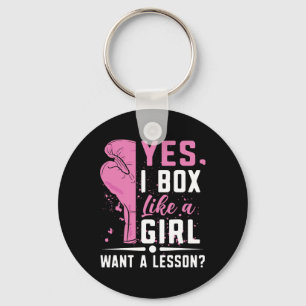 Boxing Girl Boxer Nyckelring