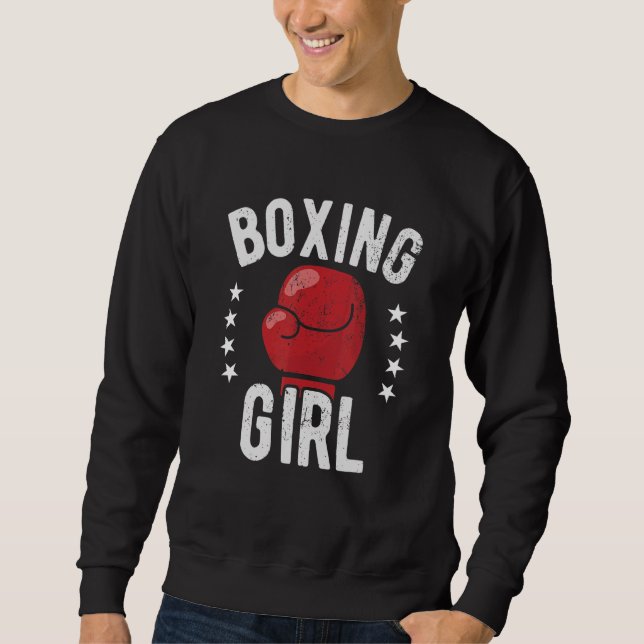 Boxing Girl - Boxing Lång Ärmad Tröja (Framsida)