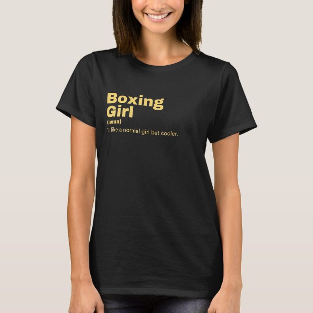 Boxing Girl - Boxing  T Shirt (Framsida)