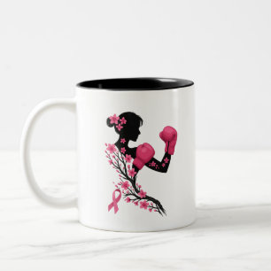 Boxing Girl Breast Cancer Awareness Mugg
