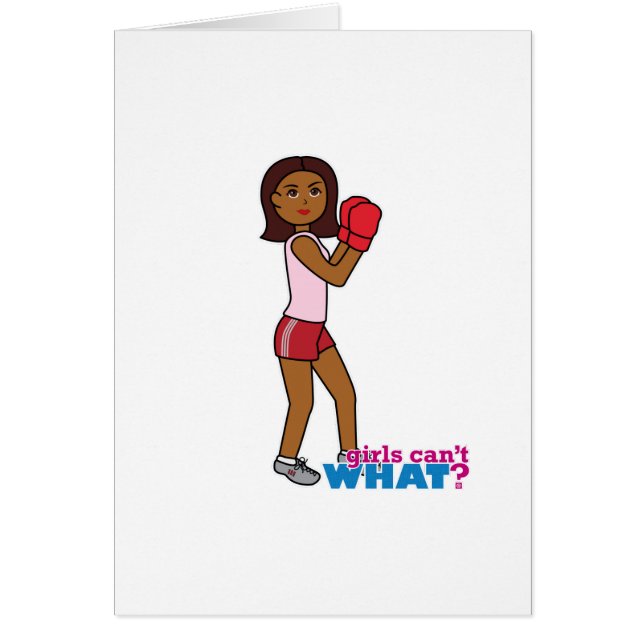 Boxing Girl Hälsningskort (Framsidan)