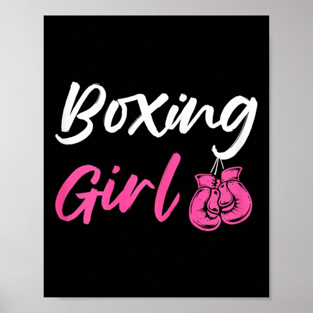 Boxing Girl Kickboxer Fighter Poster (Framsidan)