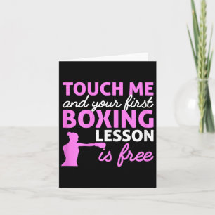 Boxing Girl Touch me och din första boxing Lesson Kort