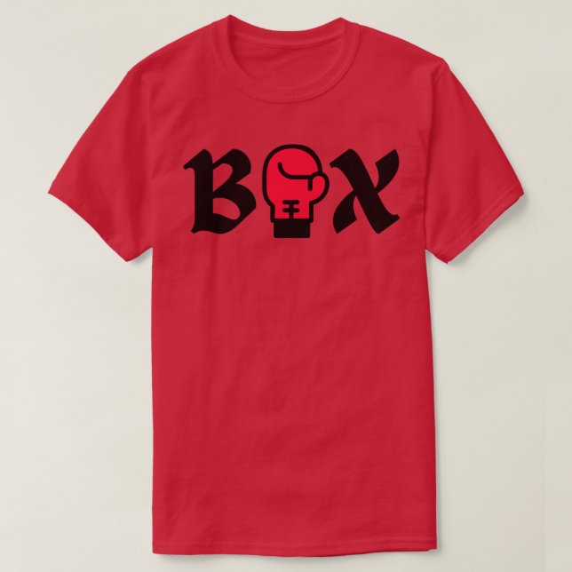 Boxing Glove Box Martial Arts Mma T Shirt (Design framsida)