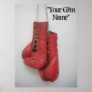 Boxing Glove Canvas, lägg till din Gym namn! Poster