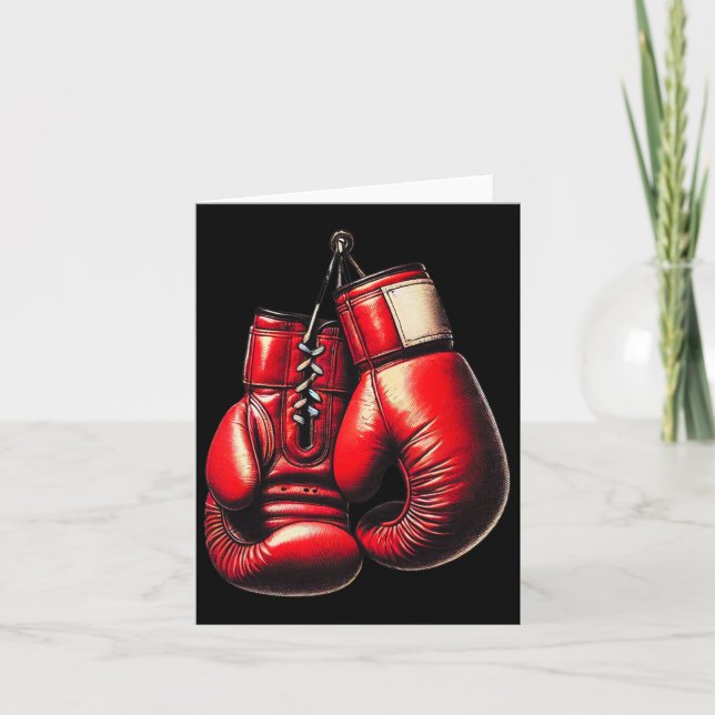 Boxing Glove Red Boxing Sport Boxer Kickbox Kort (Framsida)
