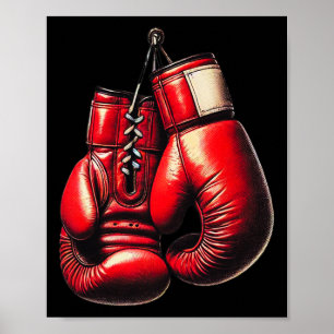 Boxing Glove Red Boxing Sport Boxer Kickbox Poster